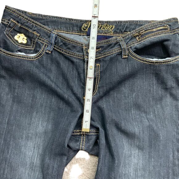 Dereon Dark Wash Contrast Stitching Decorative Pockets Relaxed Fit Jeans 13/14 - Picture 7 of 15